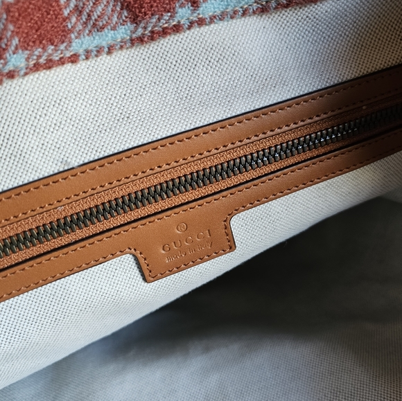 RARE! Authentic NIB Gucci Garden FLORENCE  Tweed Leather Tote Bag - Picture 9 of 13